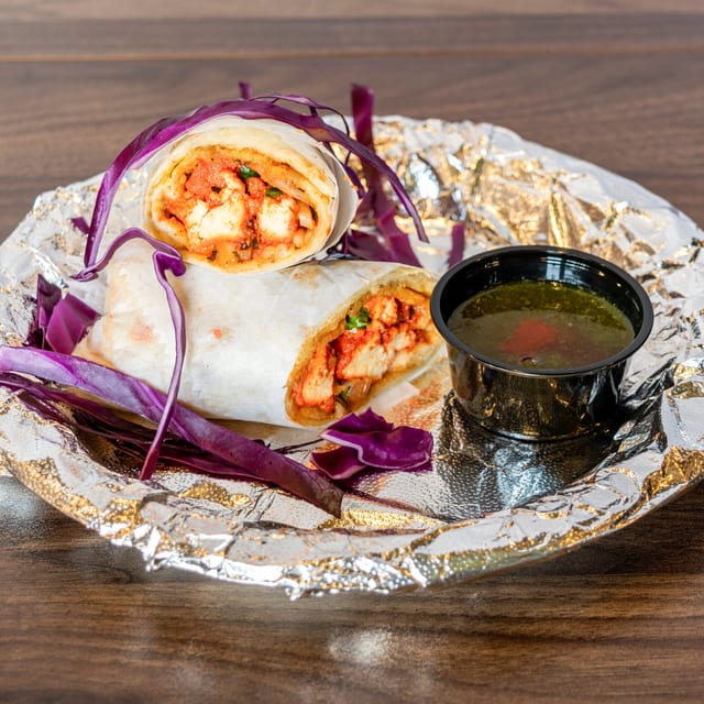 Paneer Tikka Kati Roll.